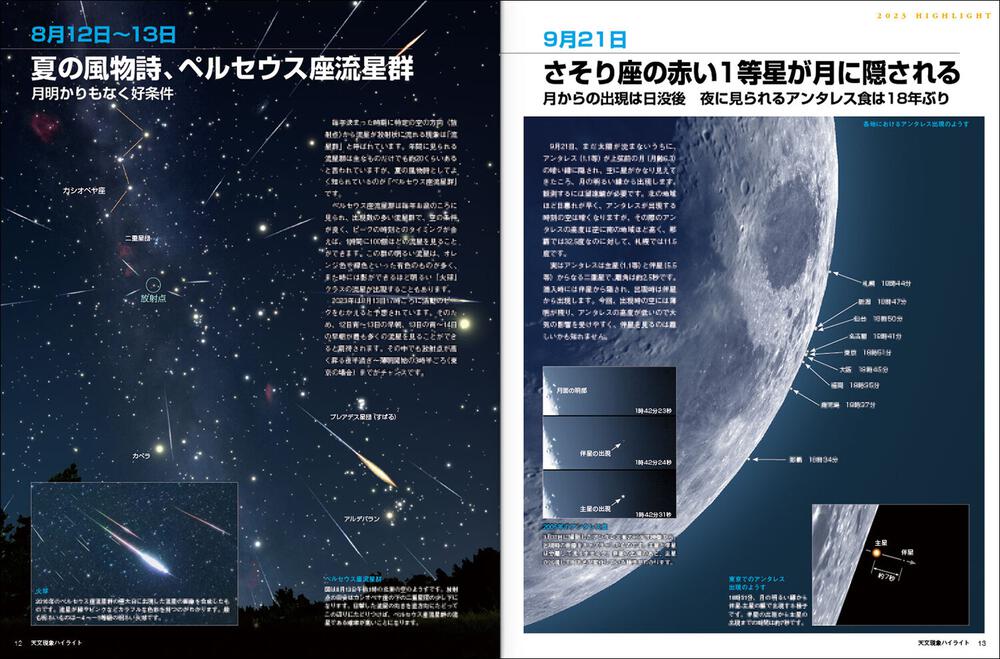 ASTROGUIDE 星空年鑑2023 1年間の星空と天文現象を解説 スマホやDVDで