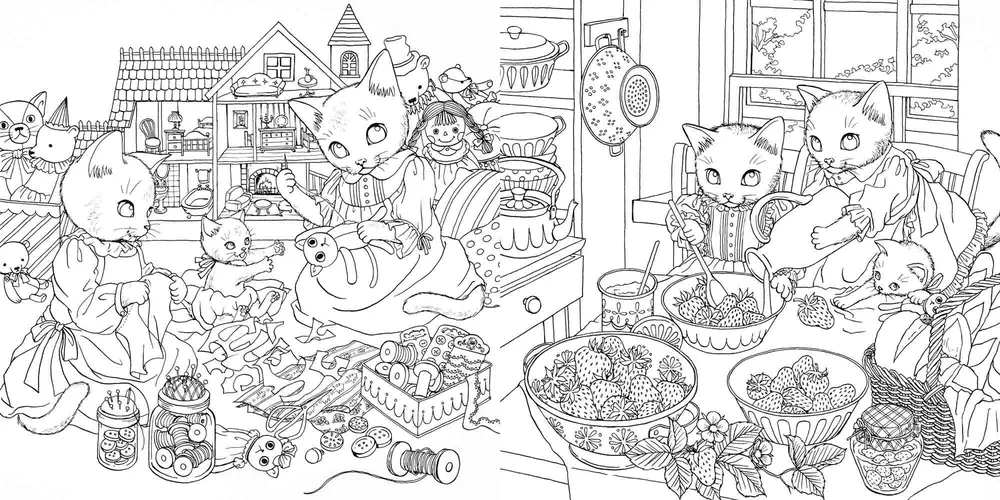 箱入り猫（娘)　油絵　オリジナル　手描き　原画 こんばんは。 独断と偏見満載の「ネコの首輪の色の検証」です