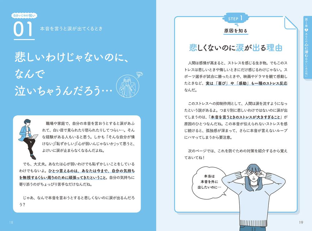 自分いじめの呪いを解く本 毎日がラクになる心のクセづけ40 ココロジー 生活 実用書 Kadokawa