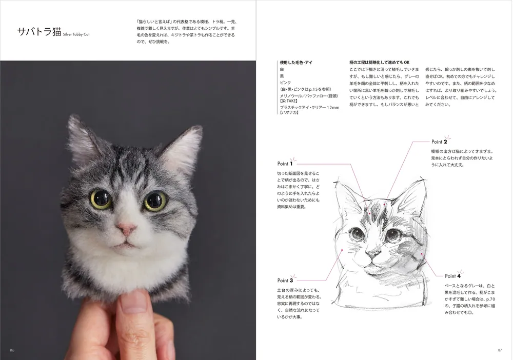 羊毛フェルトから生まれる猫の肖像 「わくねこ」の作り方」Sachi [生活