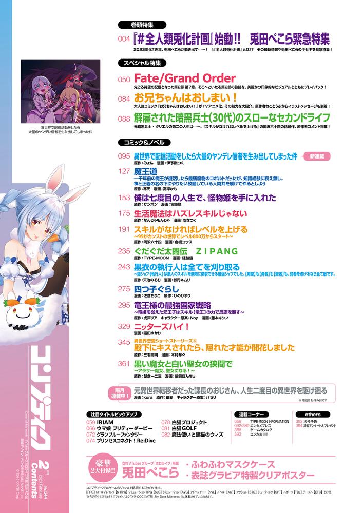 ホロライブ コンプティーク 2023年2月号 当選品 人類兎化