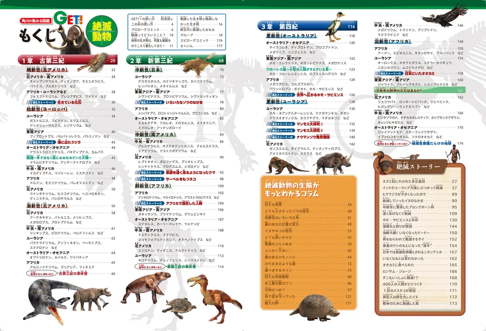 角川の集める図鑑ＧＥＴ！ 絶滅動物」高桑祐司 [学習図鑑] - KADOKAWA