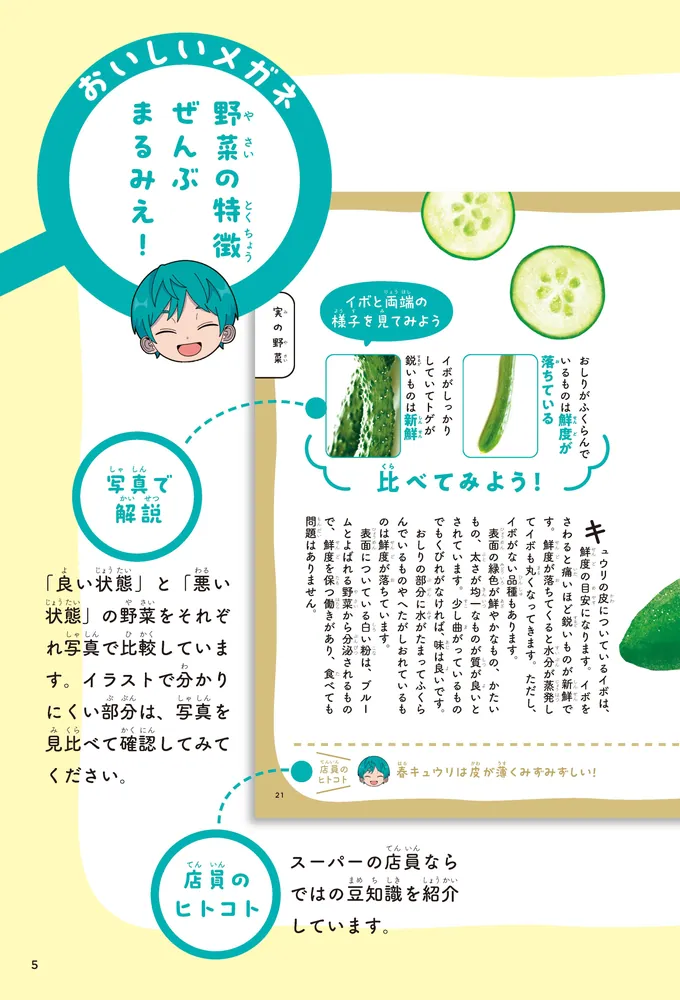 スーパーのエキスパート店員が教える おいしい野菜まるみえ図鑑」青髪