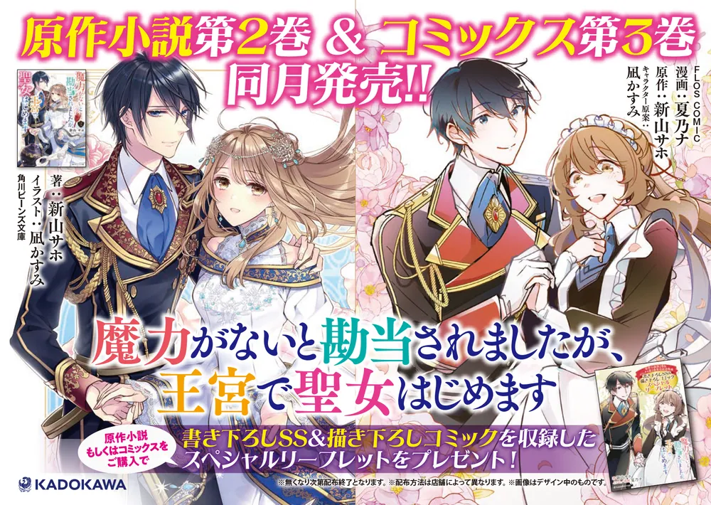 魔力がないと勘当されましたが、王宮で聖女はじめます2」新山