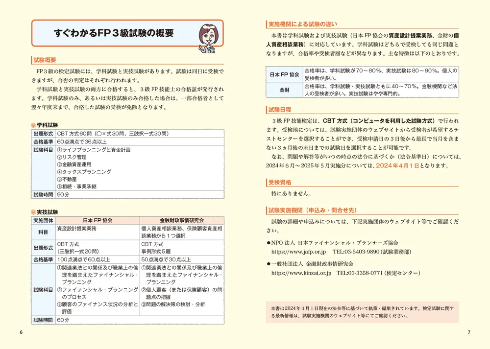 ゼロからスタート！ 岩田美貴のFP3級問題集2024-2025年版」LEC
