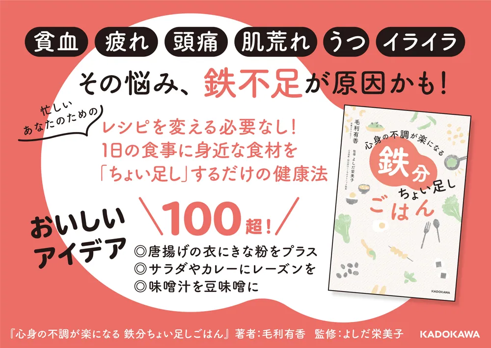 心身の不調が楽になる 鉄分ちょい足しごはん」毛利有香 [生活