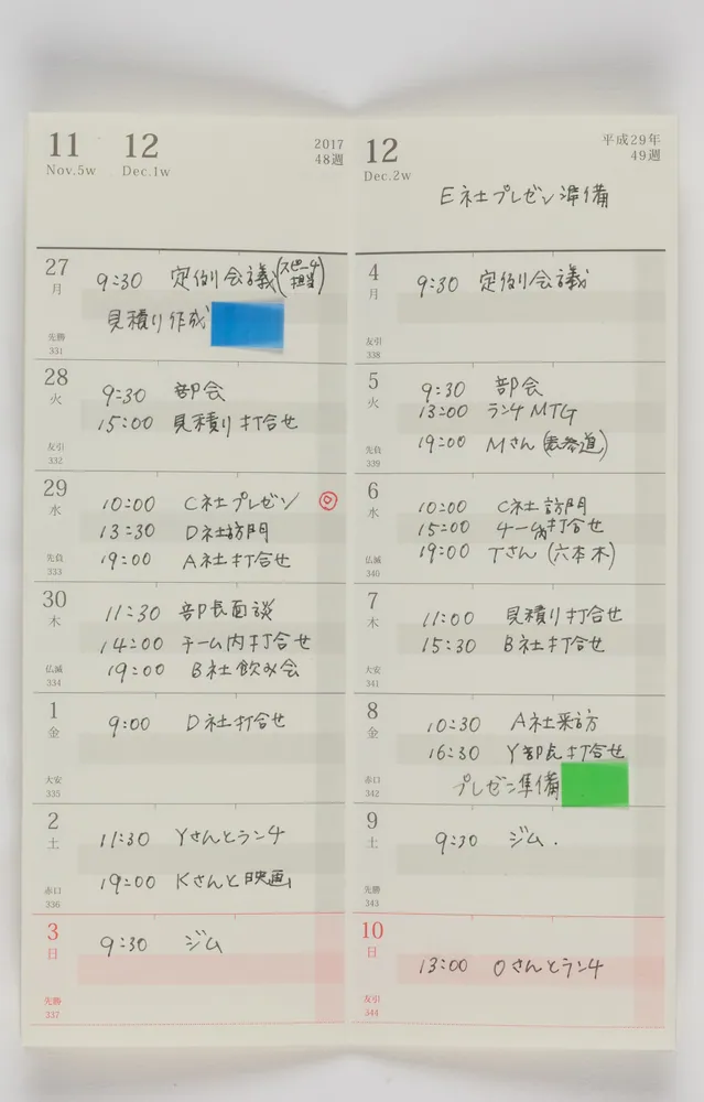 超」整理手帳 スケジュール・シート スタンダード2025」野口悠紀雄