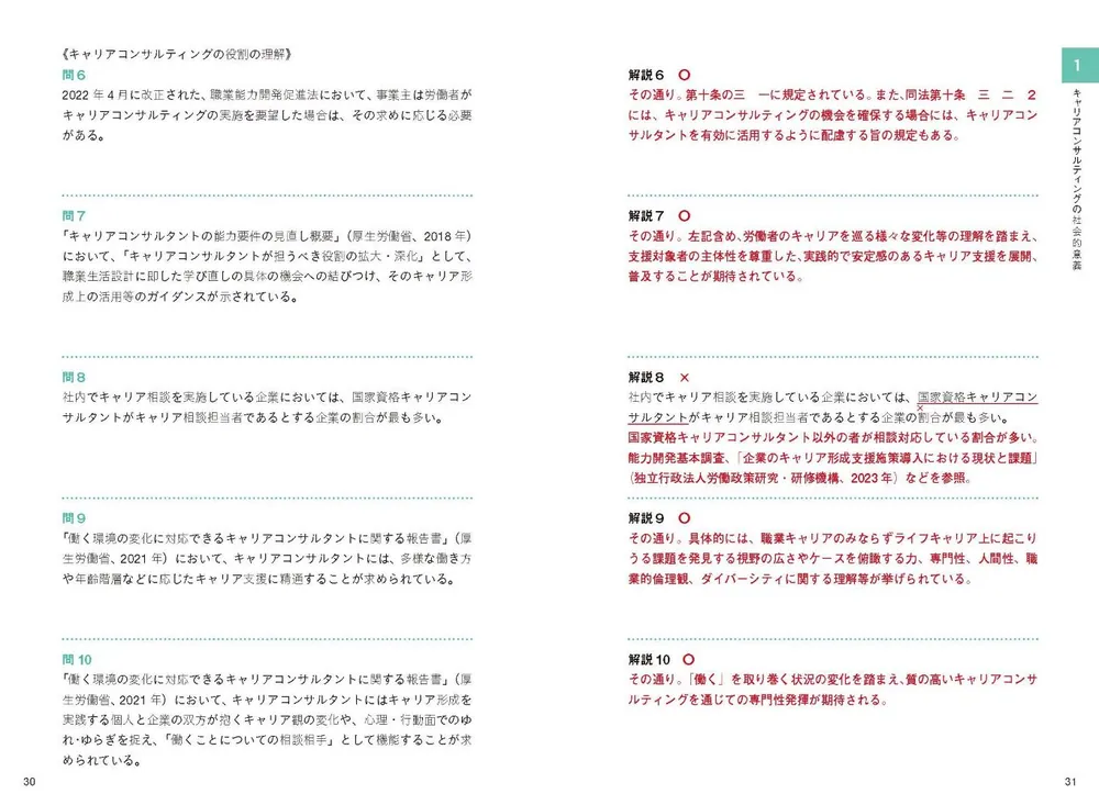 キャリアコンサルティング　合格テキスト 2023年版 国家資格キャリアコンサルタント・2級技能士 合格の