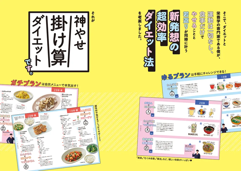 神やせ掛け算ダイエット 5kgやせて10歳時を巻き戻す食事術」石本哲郎