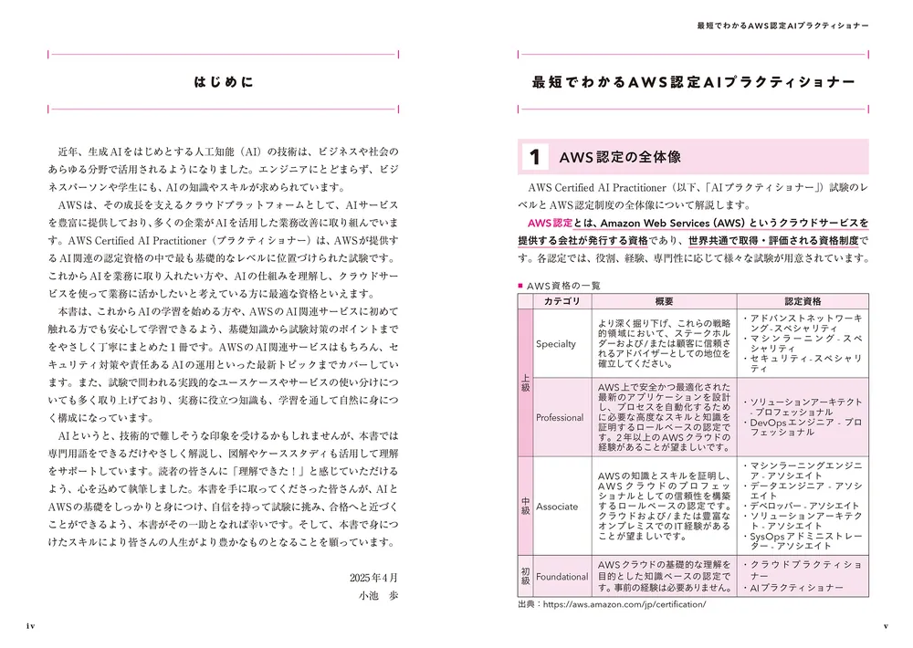 独学合格 AWS認定 AIプラクティショナー テキスト＆問題集」小池