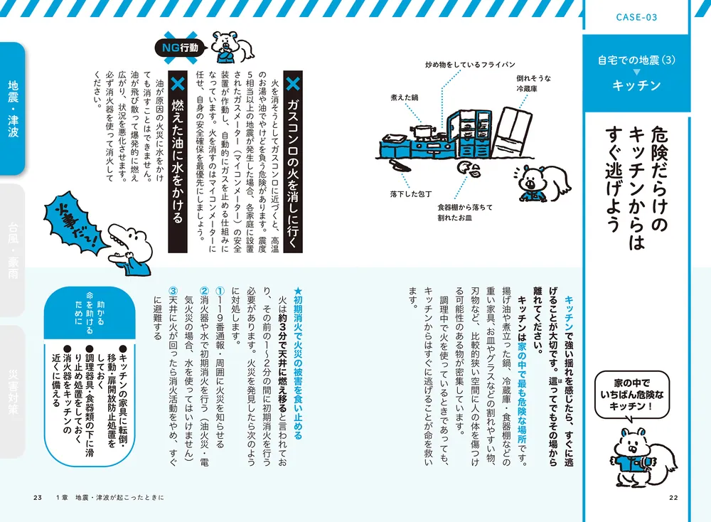 大地震・津波・集中豪雨が起こったそのときに NG行動がわかる
