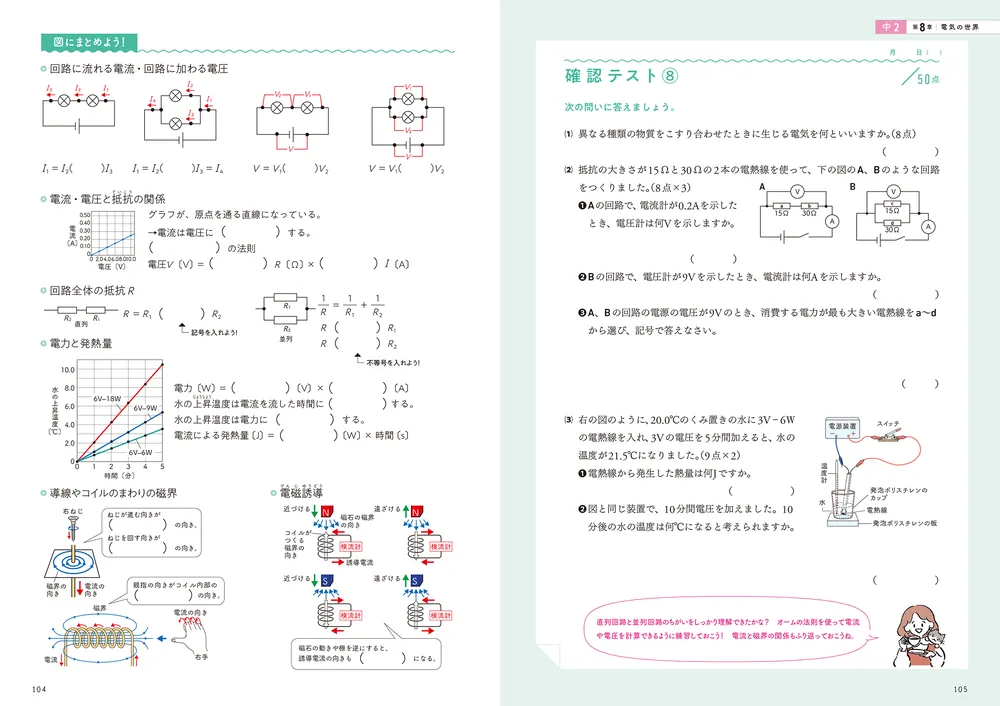ポイント整理でテストの点数超アップ！ 中学理科のまとめノート」み