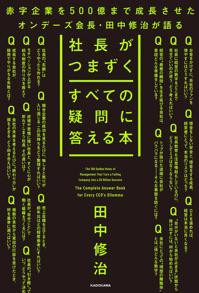 職務質問　単行本大 社長がつまずくすべての疑問に答える本」田中修治 [ビジネス書] - KADOKAWA