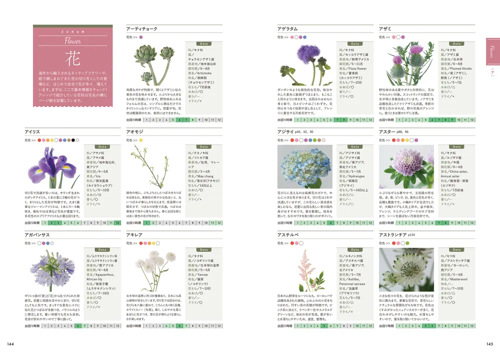 アレンジ上手になる花図鑑 いま、人気の花503種」濱口貴弘 [生活・実用