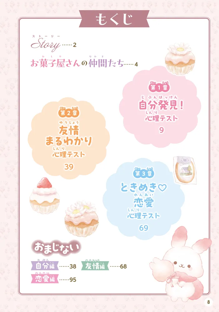 キャラぱふぇブックス シュガーココムー ふわふわ心理テスト」キャラ