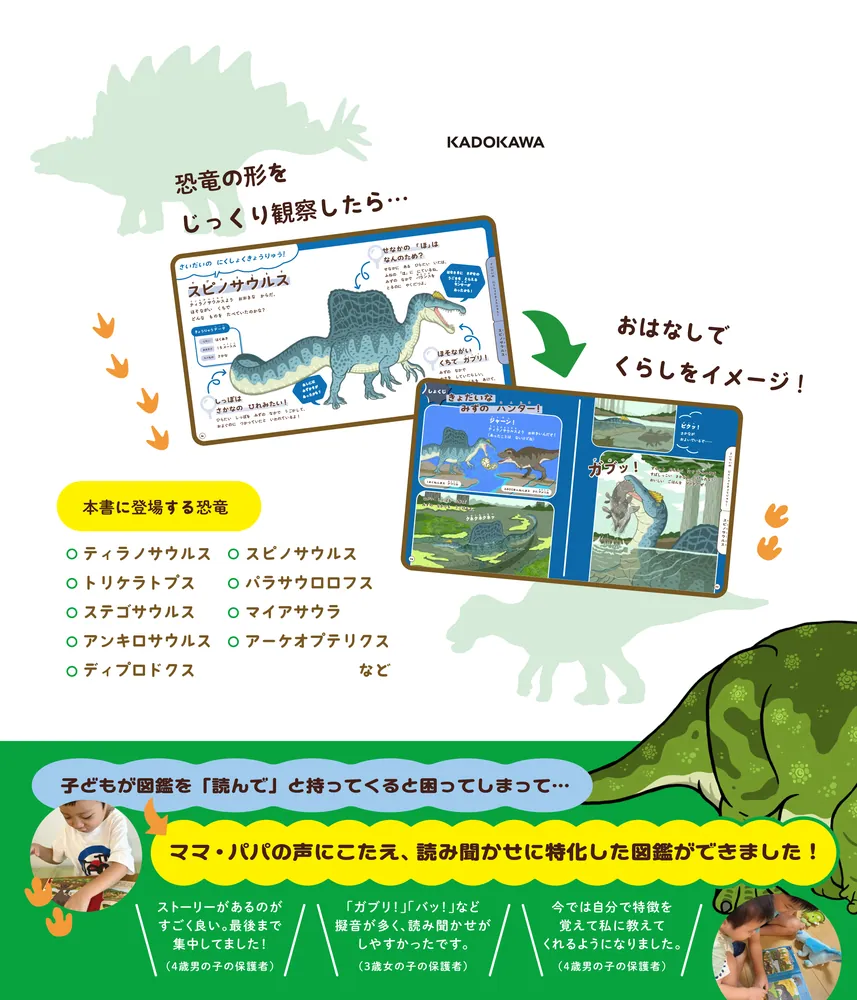 よみきかせずかん きょうりゅう」真鍋真 [児童書] - KADOKAWA