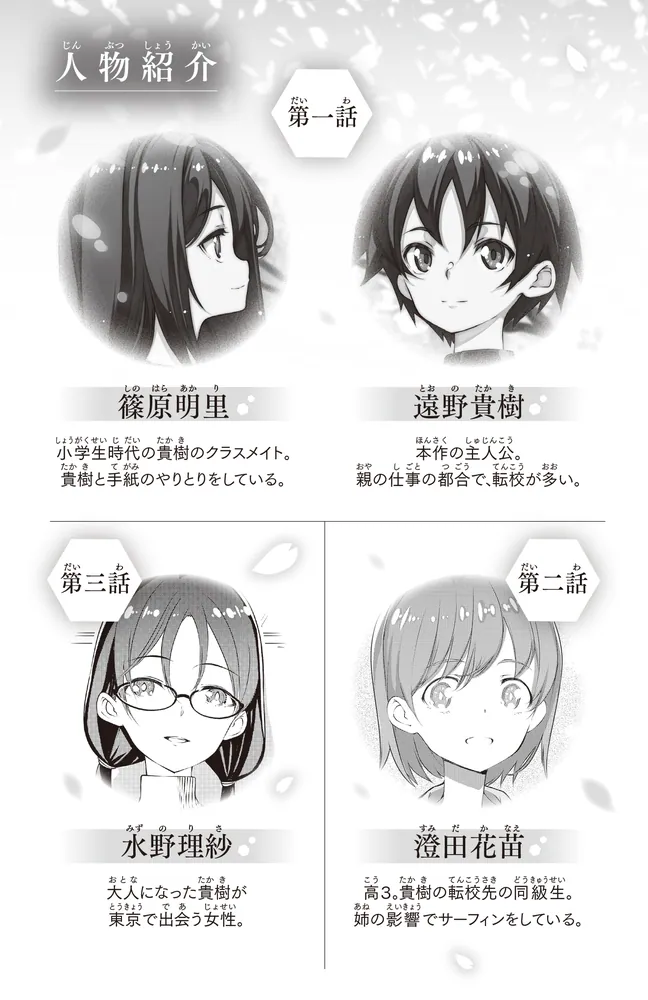 秒速5センチメートル」新海誠 [角川つばさ文庫] - KADOKAWA