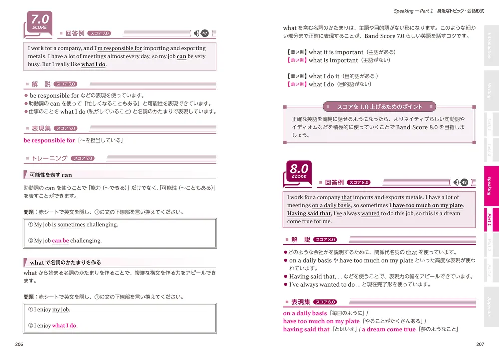 1.0ずつスコアを上げる IELTS ライティング・スピーキングの教科書
