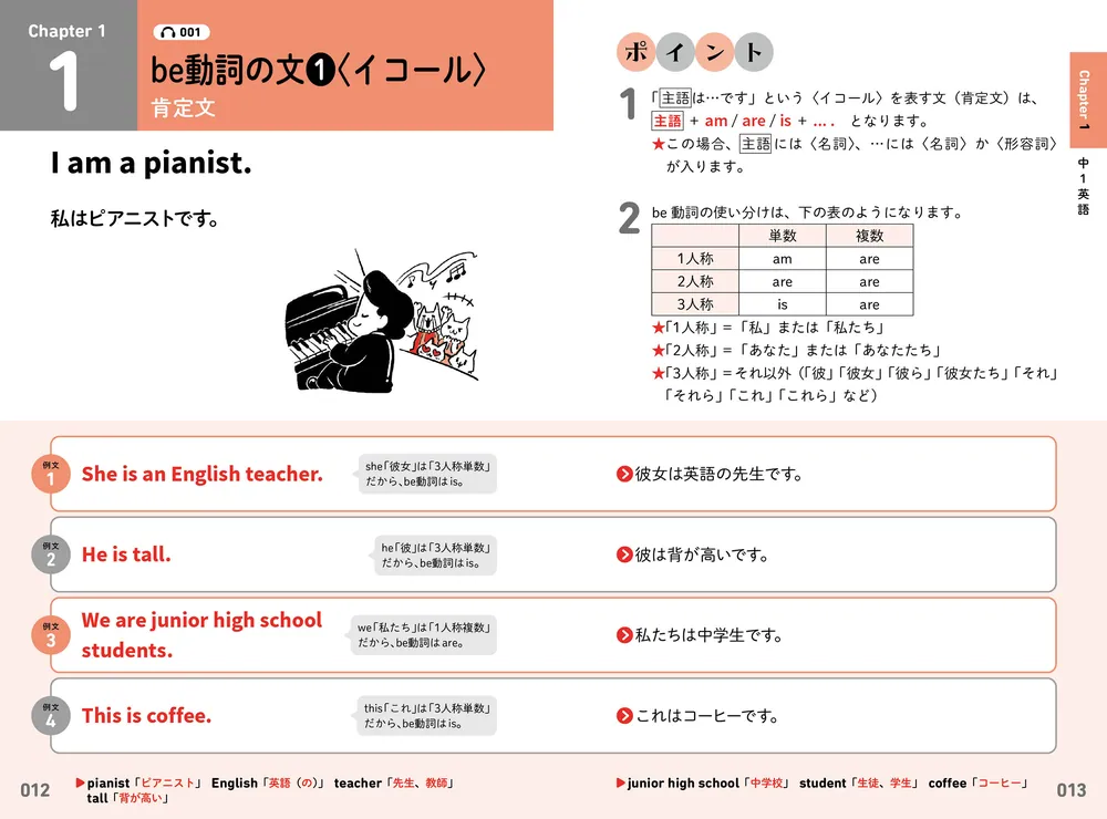 改訂版 世界一覚えやすい 中学英語の基本文例100」三浦淳一 [学習