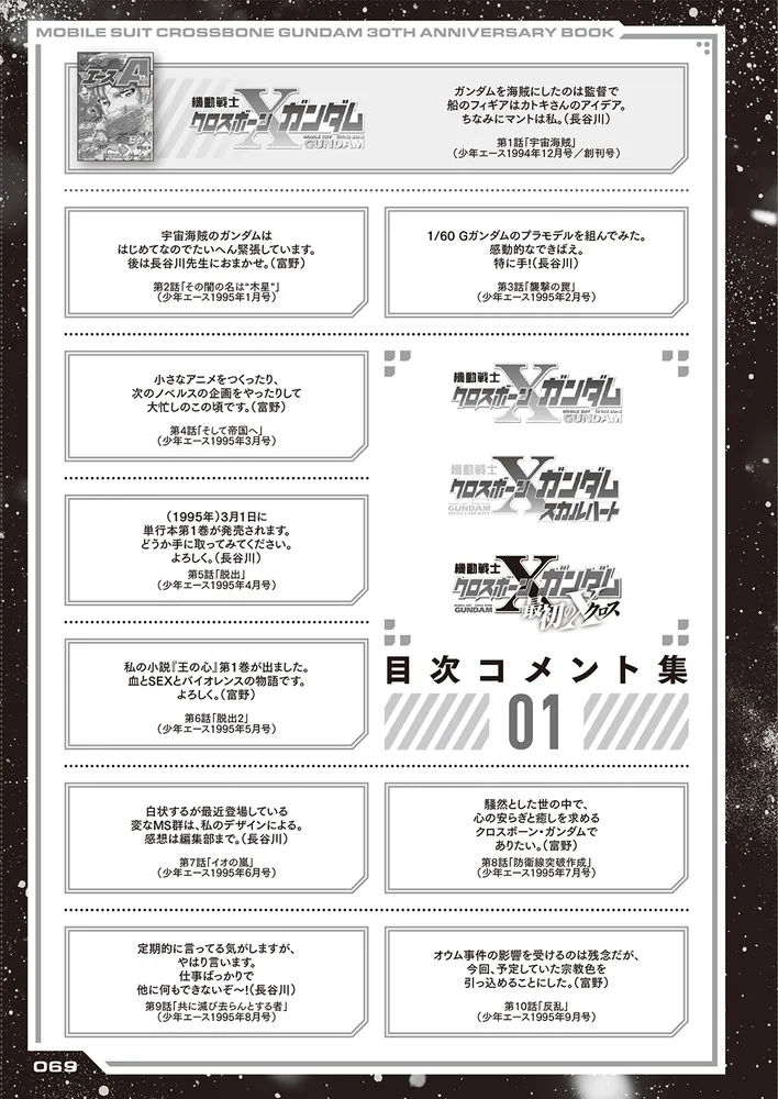 機動戦士クロスボーン・ガンダム 30周年記念本」長谷川裕一