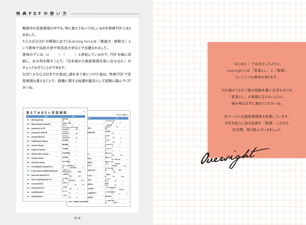 差がつく300語」を1ヵ月で制する 大学入試英単語 OVERSIGHT」杉村年彦