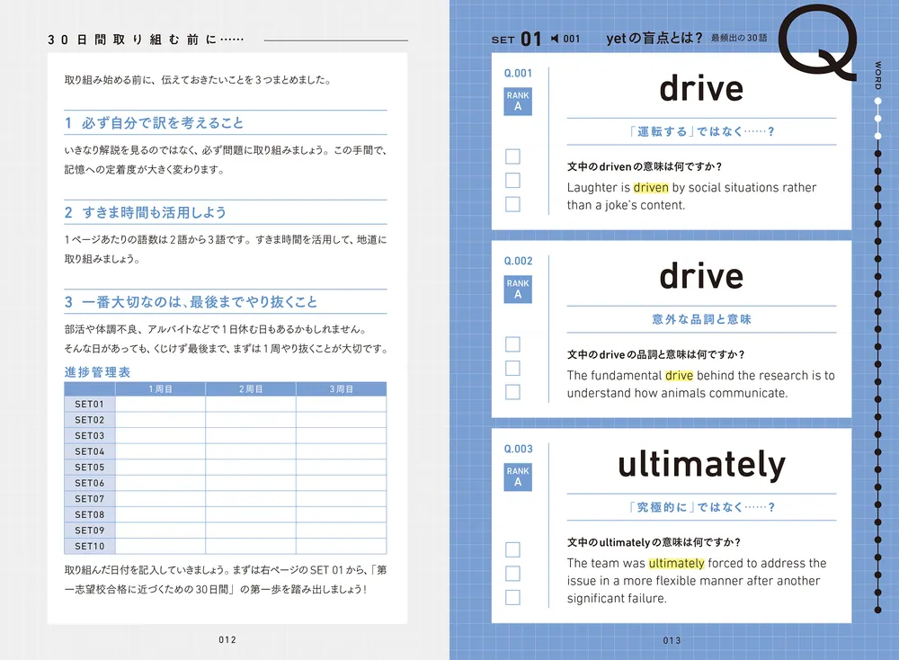 差がつく300語」を1ヵ月で制する 大学入試英単語 OVERSIGHT」杉村年彦