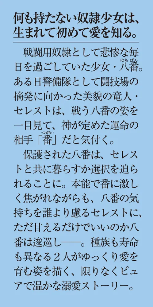 元戦闘用奴隷ですが、助けてくれた竜人は番だそうです。1」早瀬黒絵
