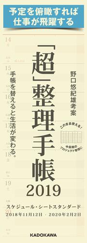 「超」整理手帳　スケジュール・シート　スタンダード2019